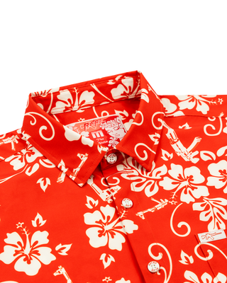The Aloha (Red/White) Button Down