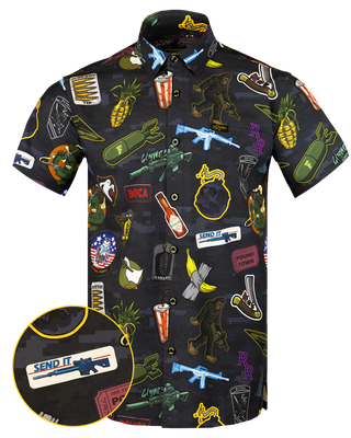 Bombs Away Button Down