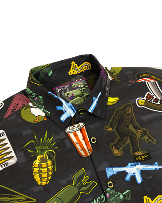 Bombs Away Button Down