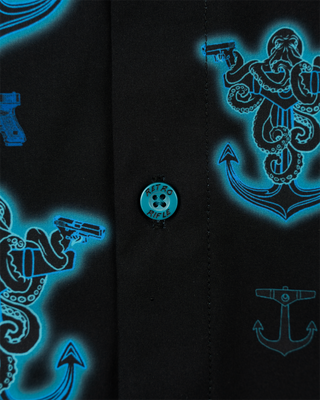 Glocktopus (Black/Cyan) Button Down