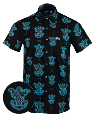 Glocktopus (Black/Cyan) Button Down