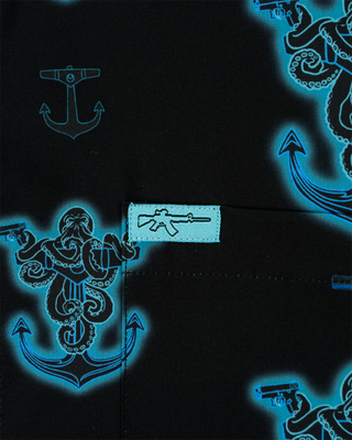 Glocktopus (Black/Cyan) Button Down