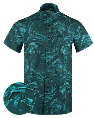Gone Fishing Button Down