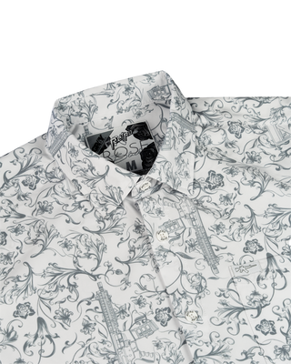 Gray Man (White) Button Down
