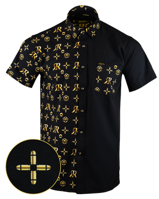 High Roller Split (Gold) Button Down