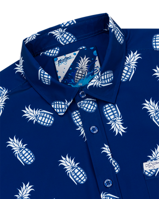 Pineapple Grenade (Navy) Button Down