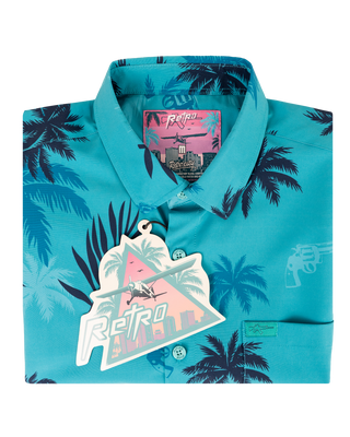 Retro City (Blue) Button Down
