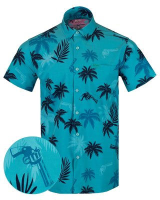 Retro City (Blue) Button Down