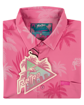Retro City (Pink) Button Down