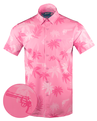 Retro City (Pink) Button Down