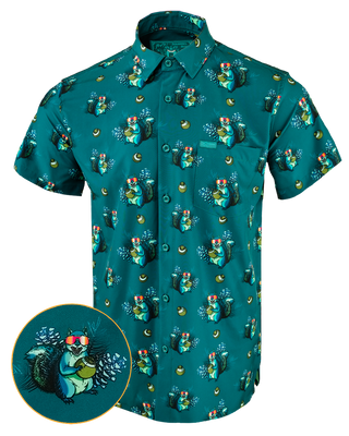 Squirrel Bomb Button Down