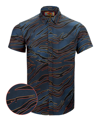 Tiger (Black) Button Down