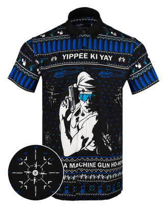 Yippee-Ki-Yay (Black) Button Down