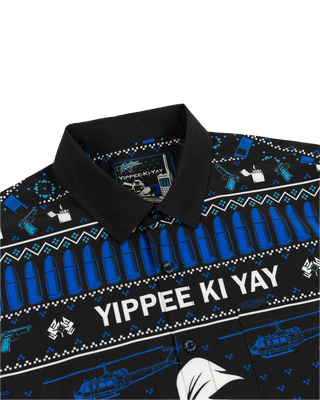 Yippee-Ki-Yay (Black) Button Down