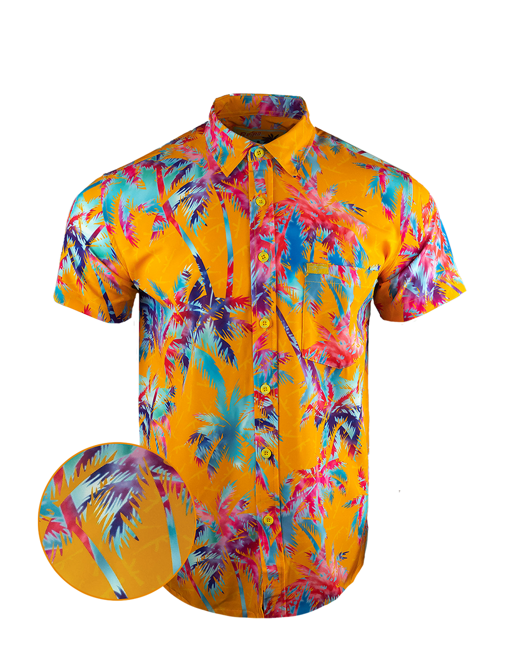 Retro Rifle - Men's Button Down - AK's and Vacays Orange