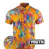 AK's and Vacays Orange Button Down (Youth)