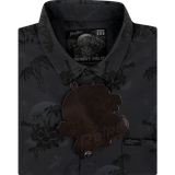Blackout Palm Button Down (Pearl Snaps)