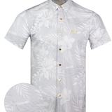 Whiteout Hawaiian Button Down (Gold Hardware)