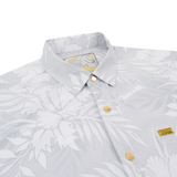 Whiteout Hawaiian Button Down (Gold Hardware)