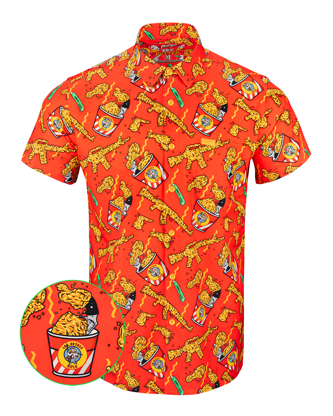 Cutter Box Shirts Retro Rifle - Men's Button Down - Box Cutter