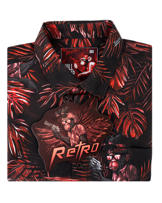Chill Chimp (Red) Button Down