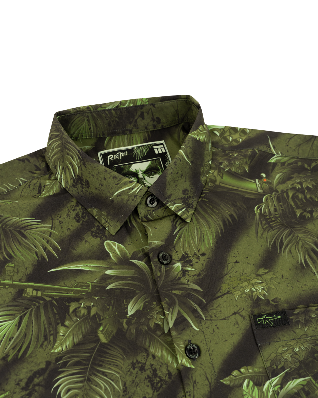 Boottemless Commando Retro Rifle - Men's Button Down - Commando