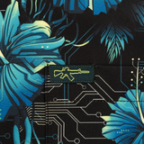 Cyber Hawaiian Button Down