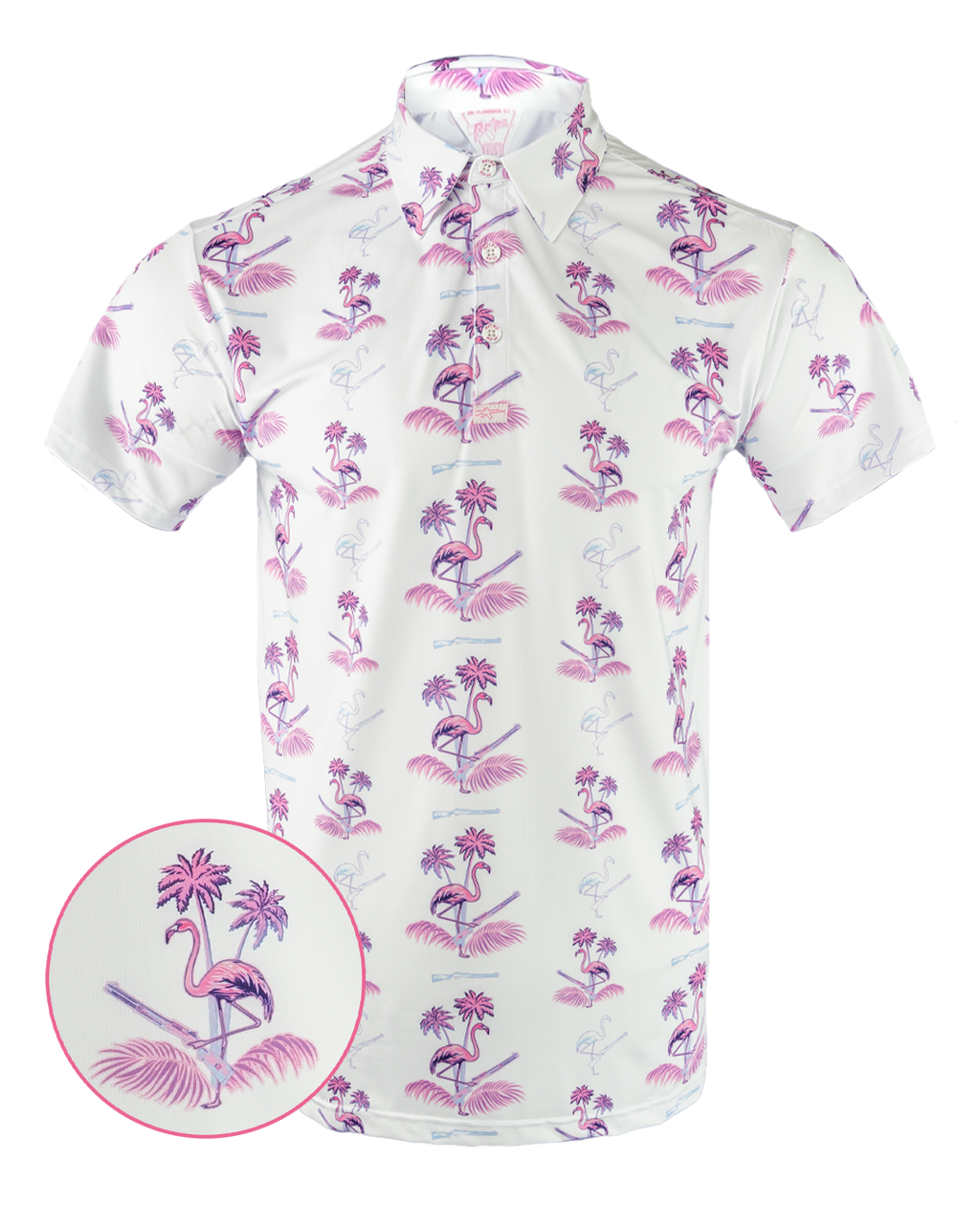 Retro Rifle - Men's Polo Shirt - Da Flamingo V3 (V2)