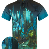 Deep Blue Button Down (Pearl Snaps)