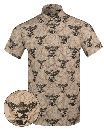 Devil Dogs Button Down