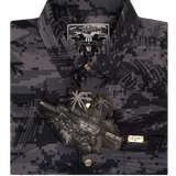 Digital Mirage (Black) Button Down (Metal Hardware & Snaps)