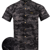 Digital Mirage (Black) Button Down (Metal Hardware & Snaps)