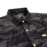Digital Mirage (Black) Button Down (Metal Hardware & Snaps)