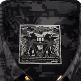 Digital Mirage (Black) Button Down (Metal Hardware & Snaps)