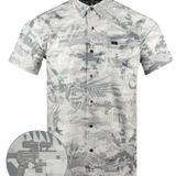Digital Mirage (White) Button Down (Metal Hardware & Snaps)