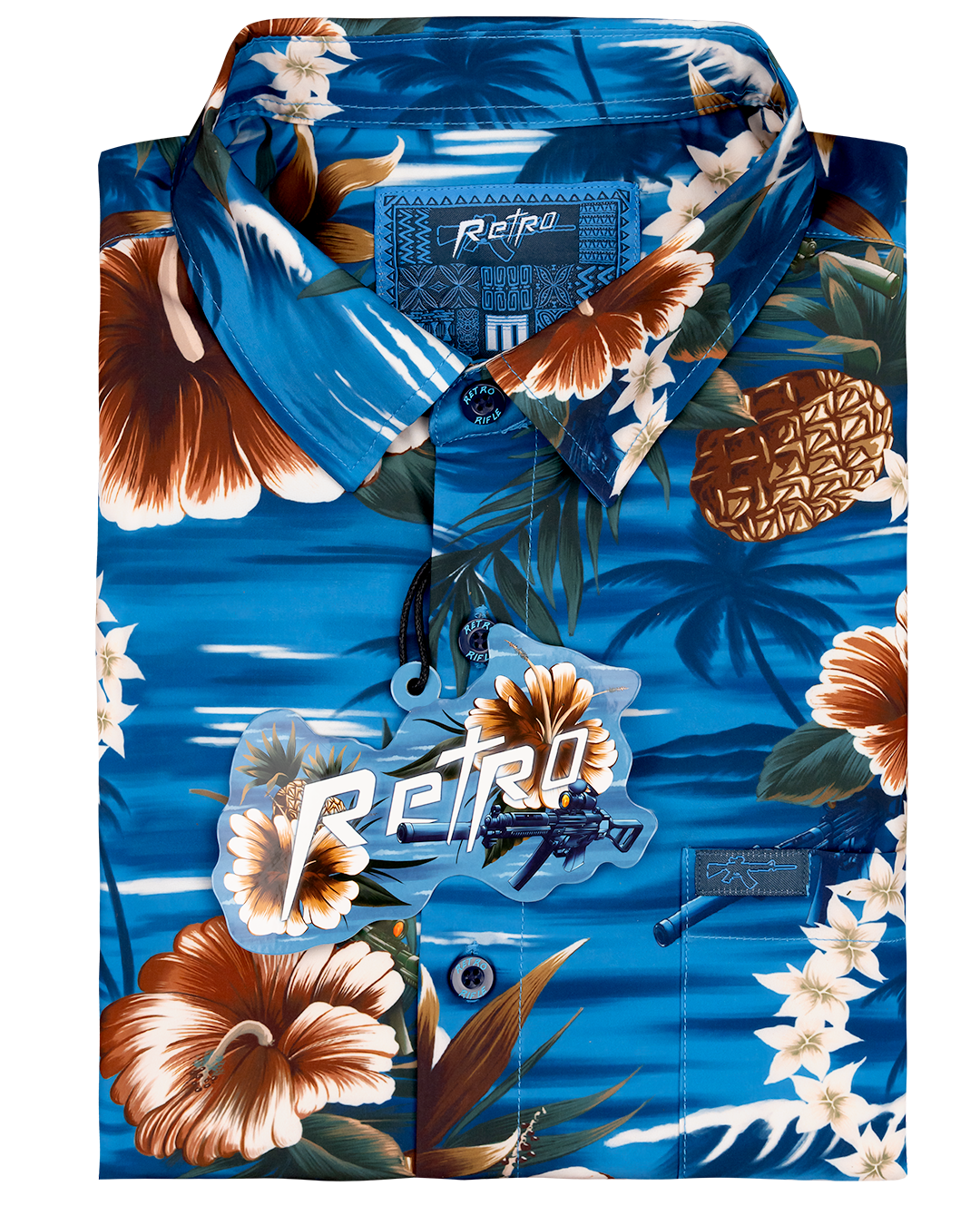 Retro Rifle - Men's Button Down - Fiji