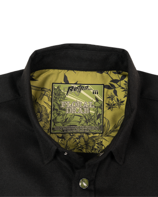 Floral Drab Flannel (Pearl Snaps)