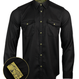 Floral Drab Flannel (Pearl Snaps)