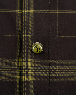 Floral Drab (Plaid) Button Down (Pearl Snaps)