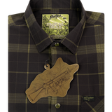 Floral Drab (Plaid) Button Down (Pearl Snaps)