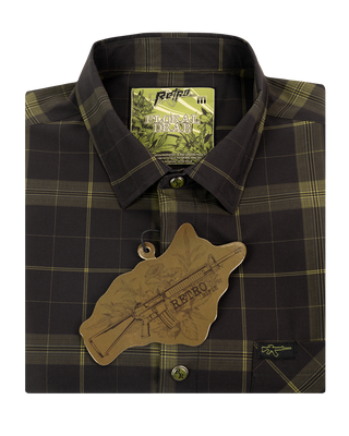 Floral Drab (Plaid) Button Down (Pearl Snaps)