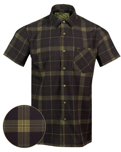 Floral Drab (Plaid) Button Down (Pearl Snaps)