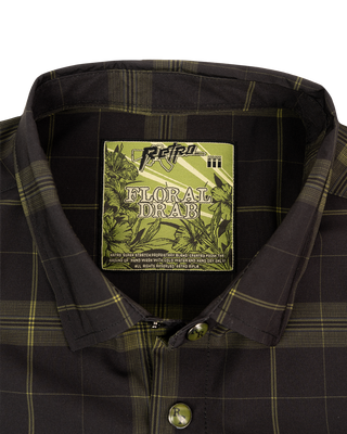 Floral Drab (Plaid) Button Down (Pearl Snaps)