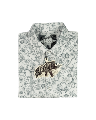 Gray Man (White) Button Down