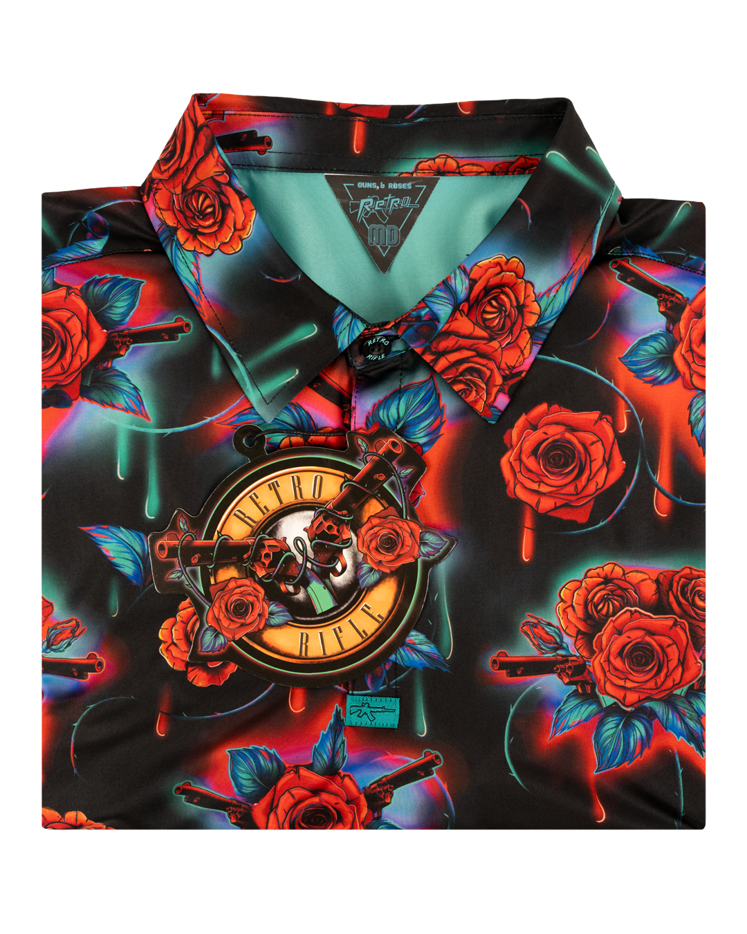 Retro Rifle - Men's Polo Shirt - Guns and Roses