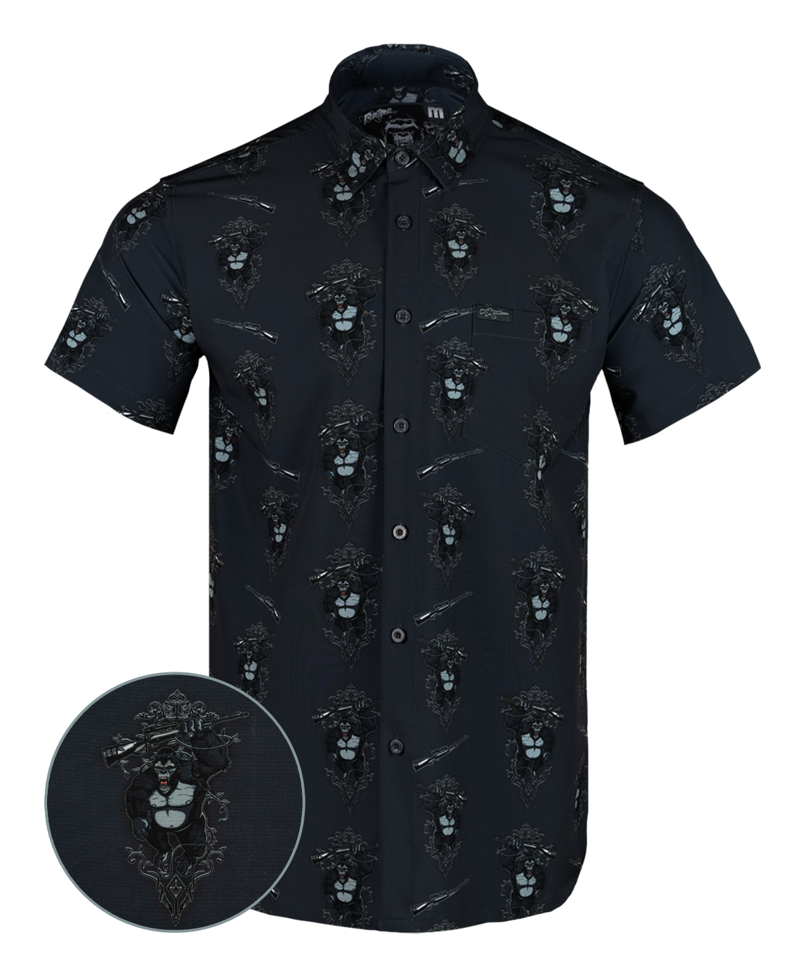 Retro Rifle - Men's Button Down - Harambe Retro Rifle - Men's Button Down - Harambe