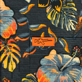 Hawaiian Drip Button Down (Black/Orange)