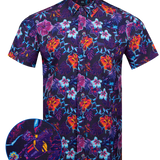 Hawaiian Drip (Purple) Button Down