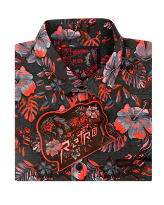 Hawaiian Drip (Red) Button Down