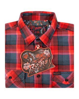 Hawaiian Drip (Red) Flannel